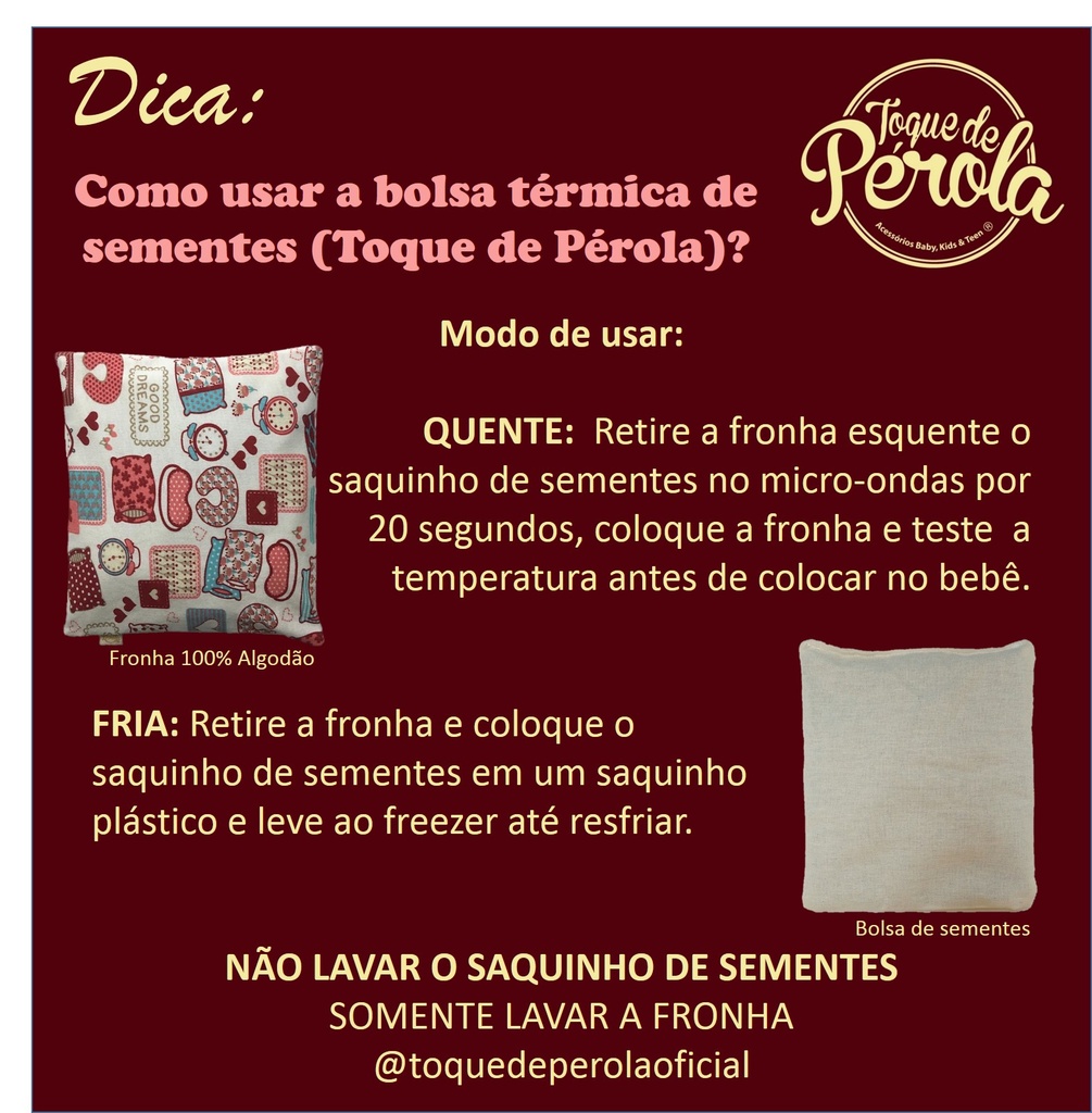 Bolsa Térmica de Sementes Erva Doce
